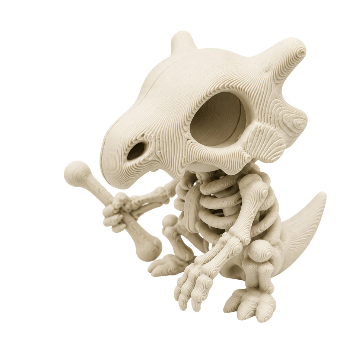 Figura 3D Cubone Esqueleto Fósil 10.2 cm