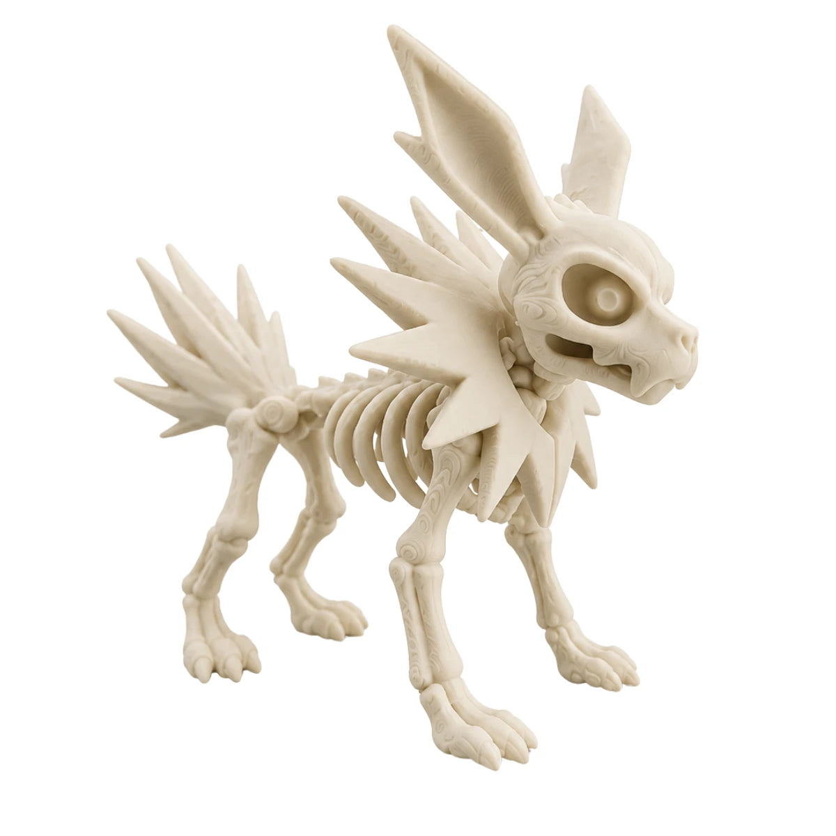 Figura 3D Jolteon Esqueleto Fósil 9.3 cm