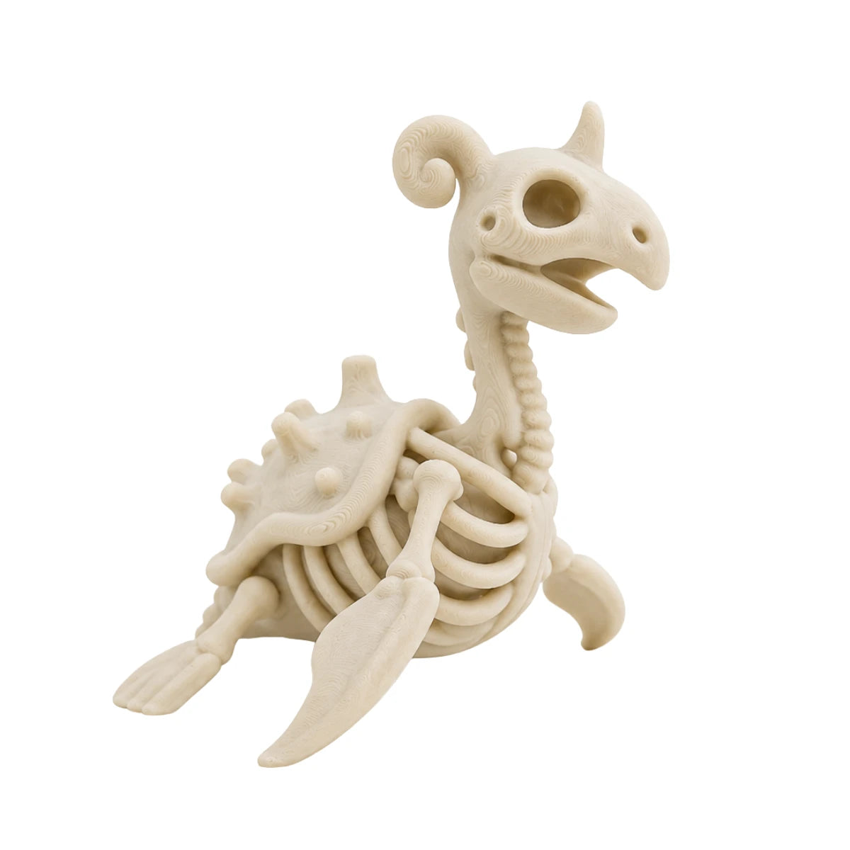 Figura 3D Lapras Esqueleto Fósil 10 cm