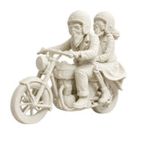 Figura 3D Pareja de Esqueletos Fósiles en Motocicleta 11.8 cm