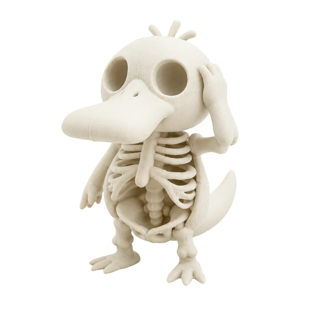 Figura 3D Psyduck Esqueleto Fósil 8.2 cm