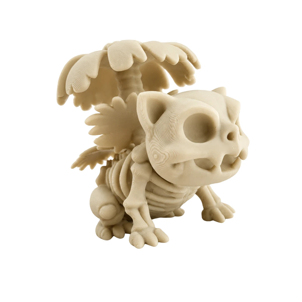 Figura 3D Venusaur Esqueleto Fósil 8 cm