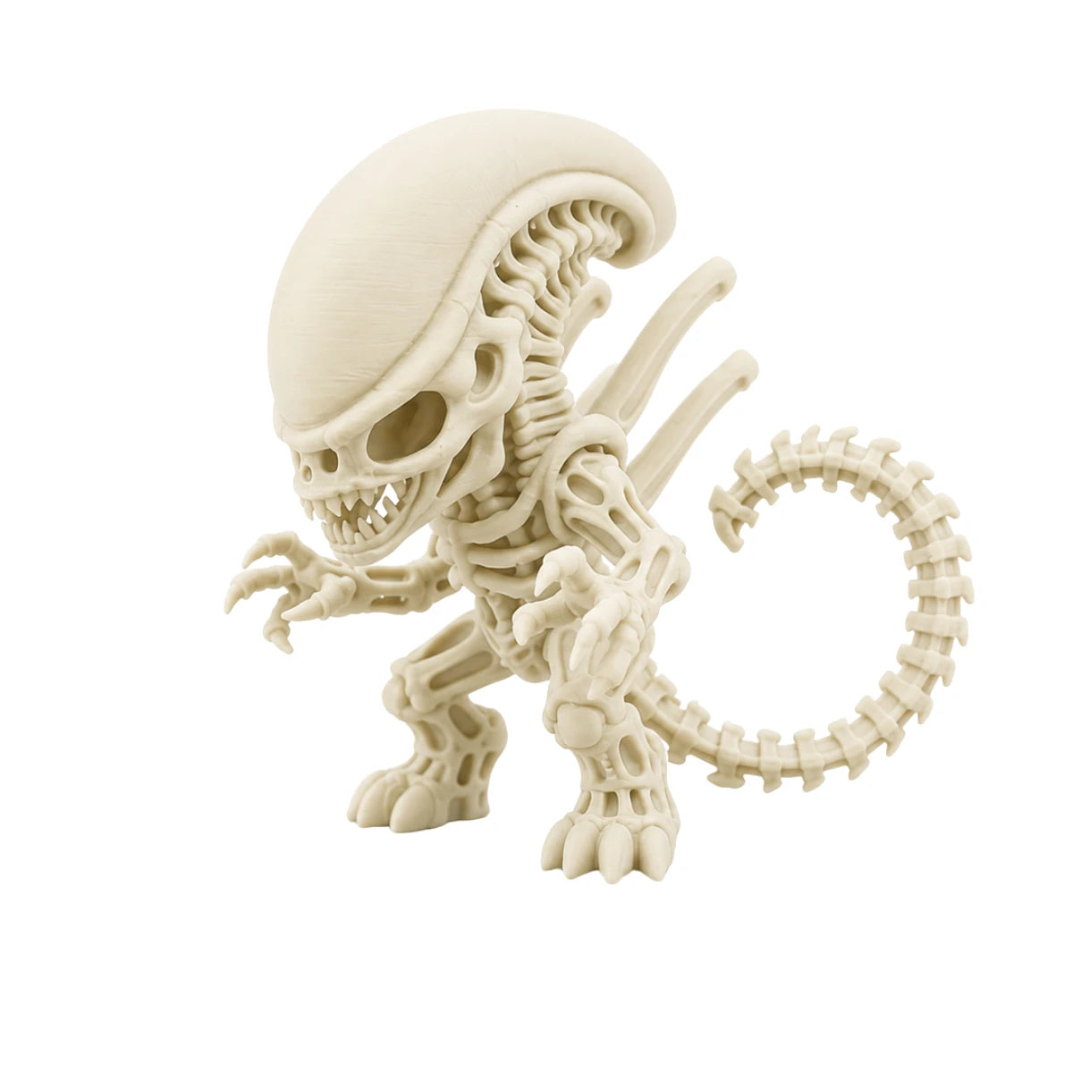 Figura 3D Xenomorfo Alien Esqueleto Fósil 8 cm