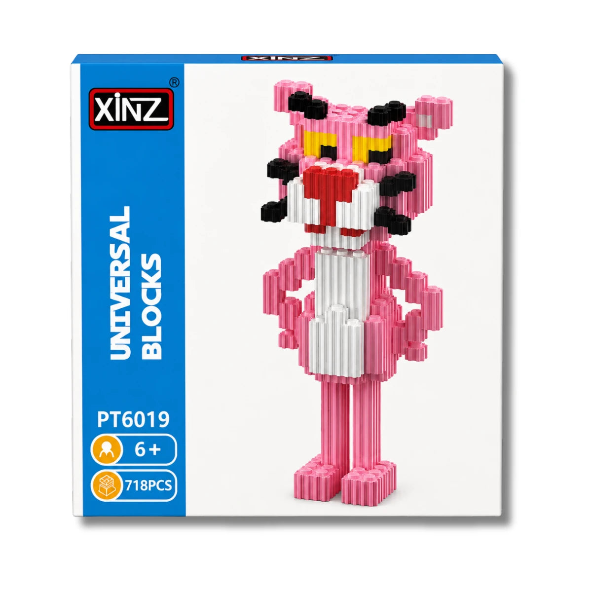 Figura Armable Mini Bloques Pantera Rosa