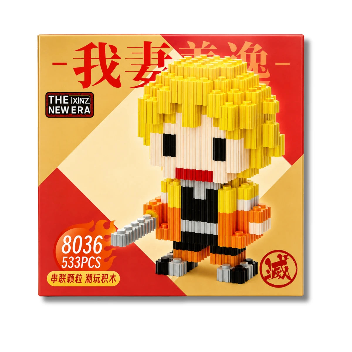 Figura Armable Mini Bloques Zenitsu Agatsuma Demon Slayer