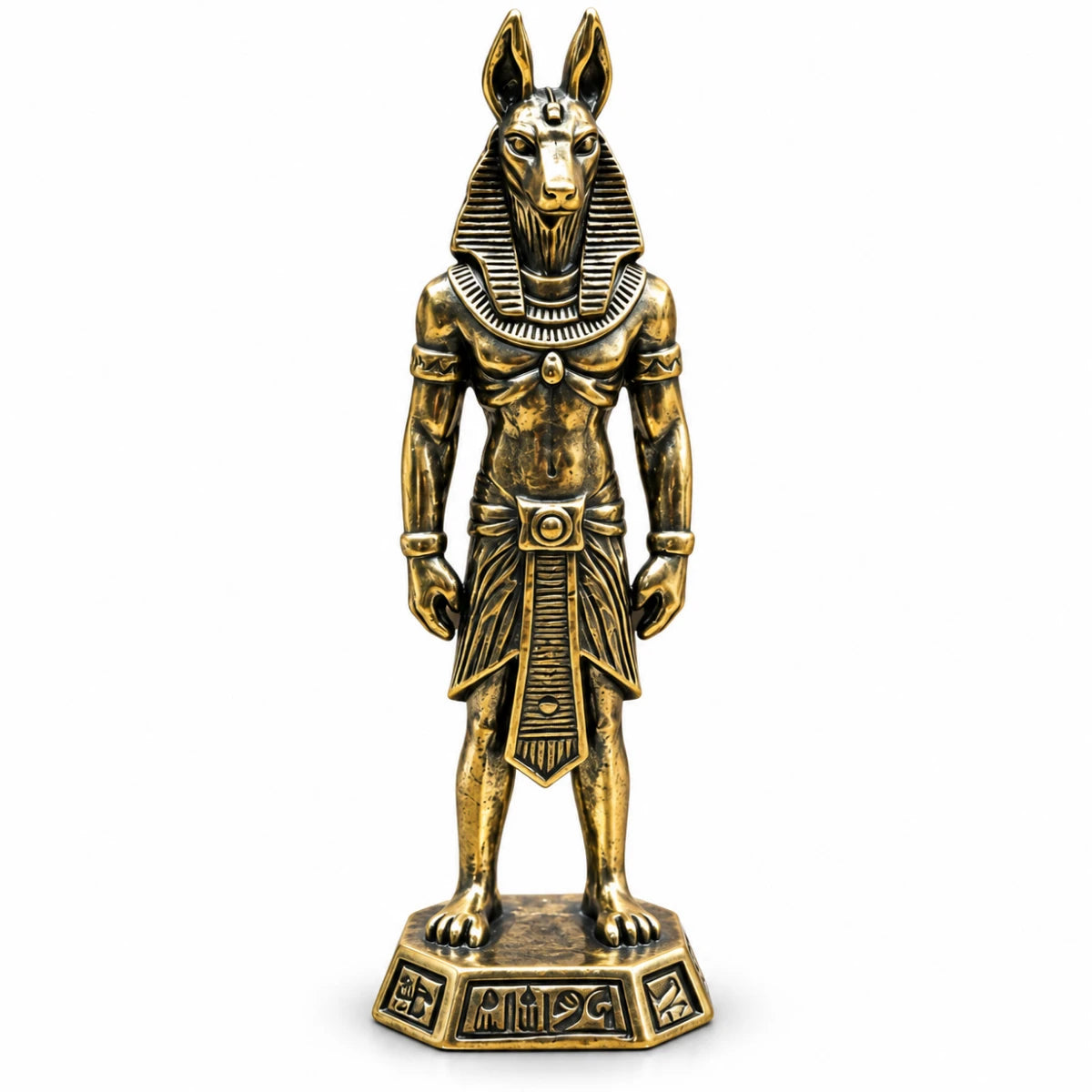 Figura Dios Anubis Egipcio Dorado 6 cm