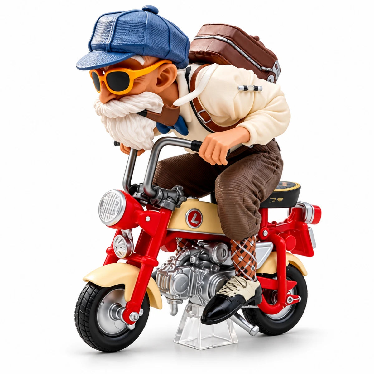 Figura Maestro Roshi en Motocicleta Dragon Ball 13 cm
