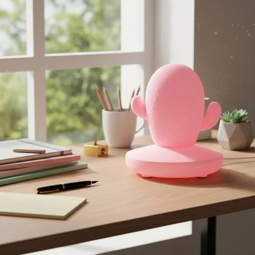 Lámpara Cactus Rosada