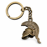 Llavero Metálico Casco Espartano Bronce