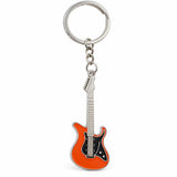 Llavero Metálico Guitarra Eléctrica Naranja