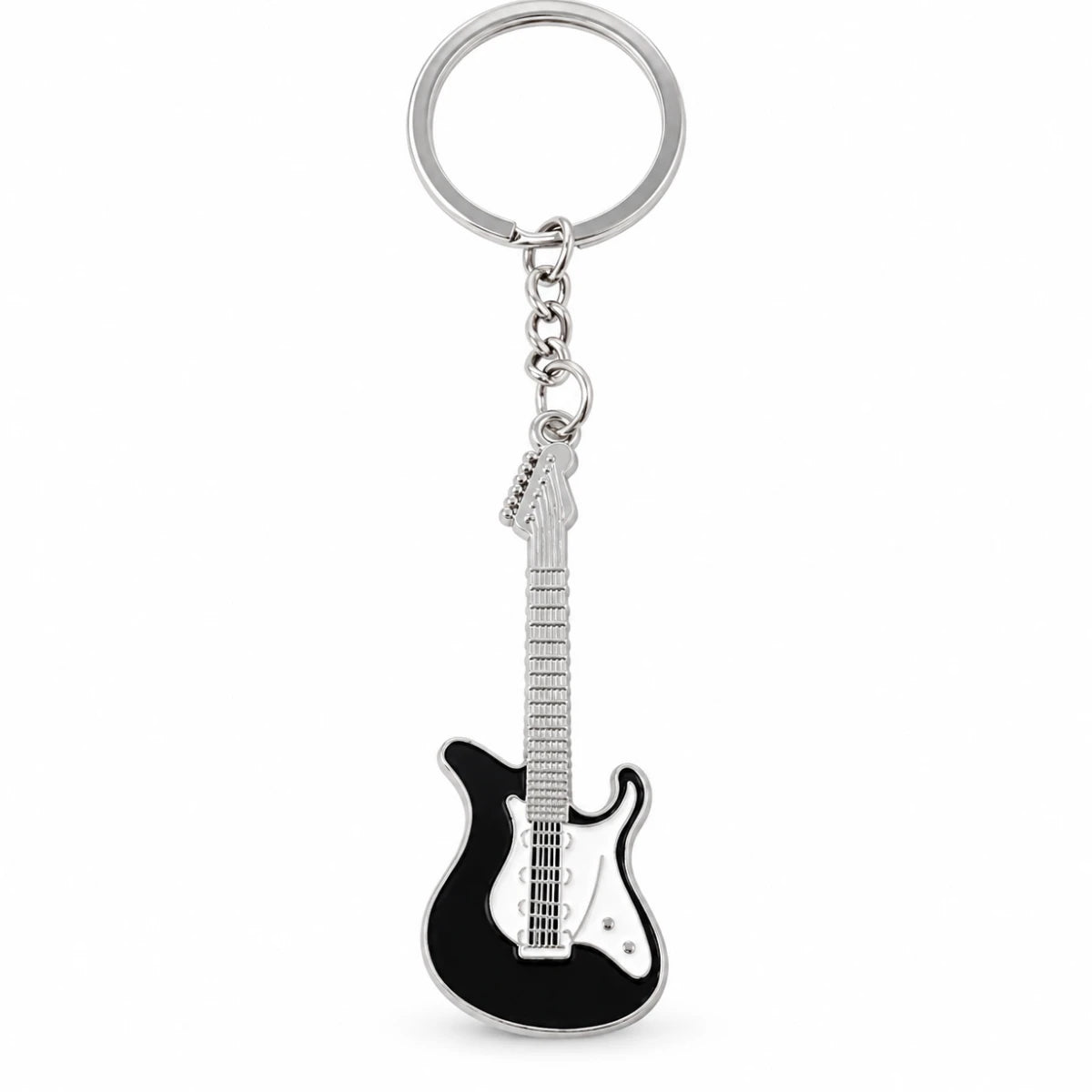 Llavero Metálico Guitarra Eléctrica Negra
