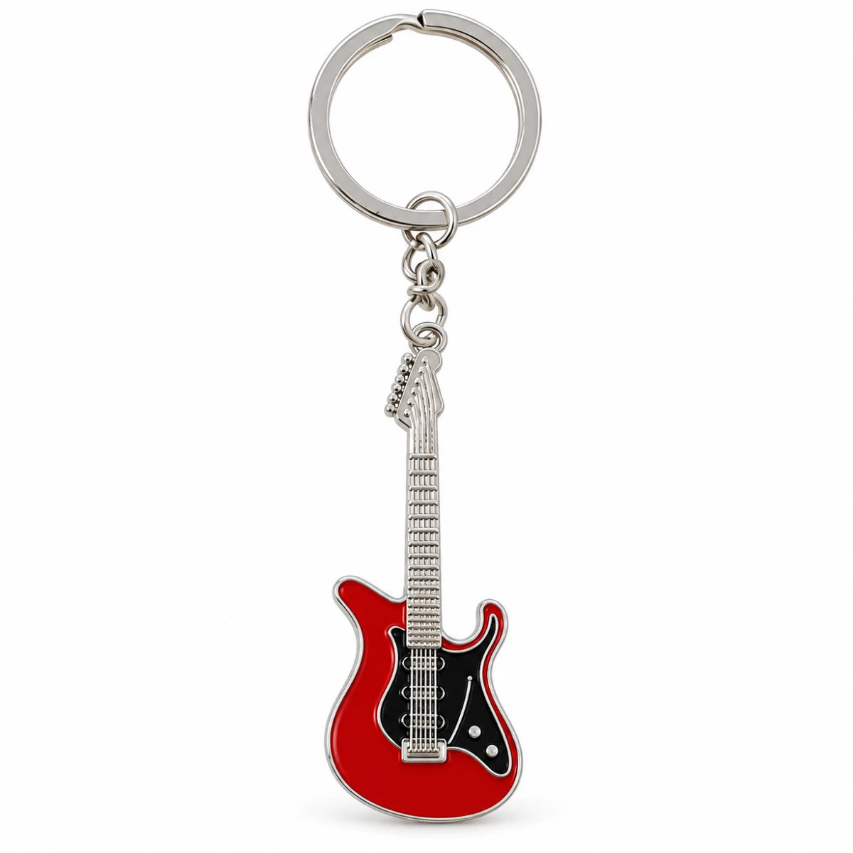 Llavero Metálico Guitarra Eléctrica Roja
