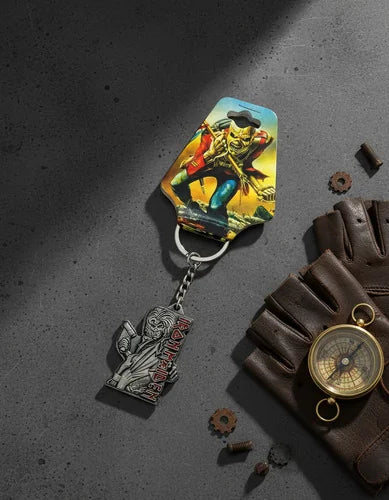 Llavero Metálico Iron Maiden Plateado