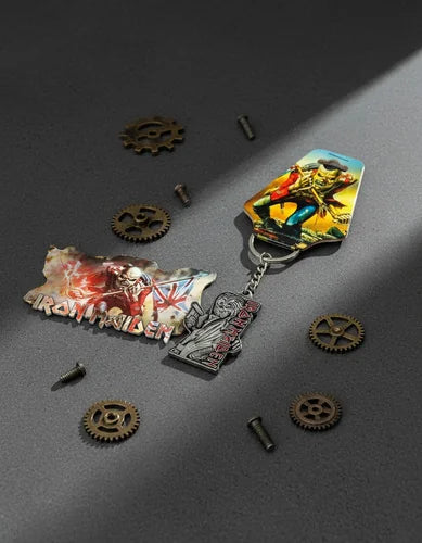 Llavero Metálico Iron Maiden Plateado