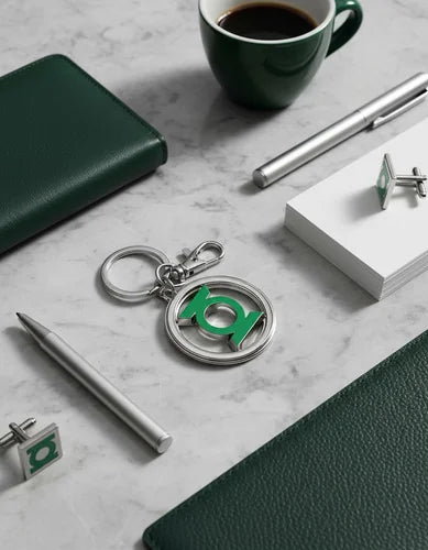 Llavero Metálico Linterna Verde