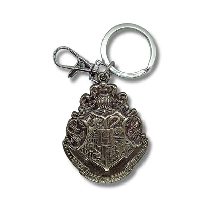 Llavero Metálico Logo Hogwarts Plateado Harry Potter