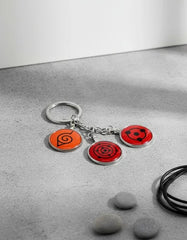 Llavero Metálico Naruto 3 Dijes Sharingan #1