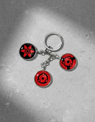 Llavero Metálico Naruto 3 Dijes Sharingan #2