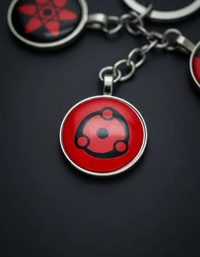 Llavero Metálico Naruto 3 Dijes Sharingan #2