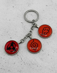 Llavero Metálico Naruto 3 Dijes Sharingan #3