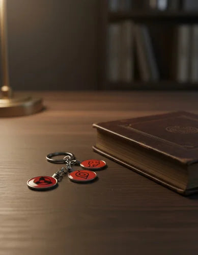 Llavero Metálico Naruto 3 Dijes Sharingan #3