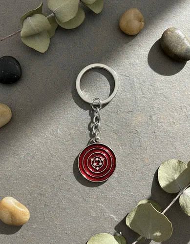 Llavero Metálico Rinnegan Rojo Diez Colas y Urashiki