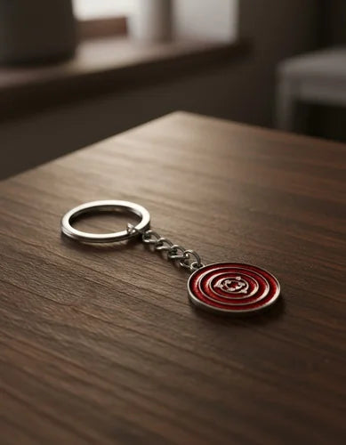 Llavero Metálico Rinnegan Rojo Diez Colas y Urashiki