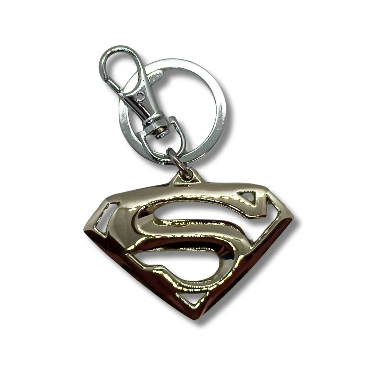 Llavero Metálico Superman Plateado Tamaño Pequeño