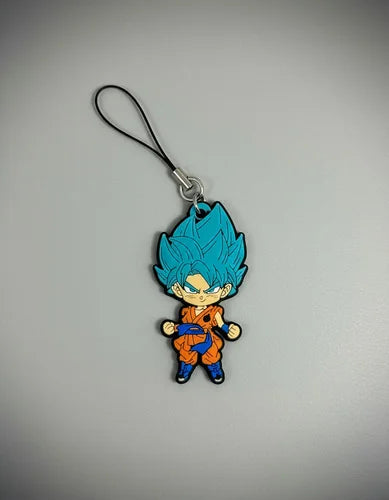 Llavero PVC Cordón Lariat Goku Blue