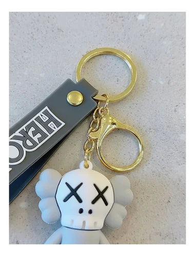 Llavero o Colgante Mochila Cute KAWS Gris