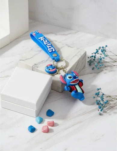 Llavero o Colgante Mochila Cute Stitch Bata Roja