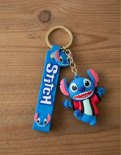 Llavero o Colgante Mochila Cute Stitch Bata Roja