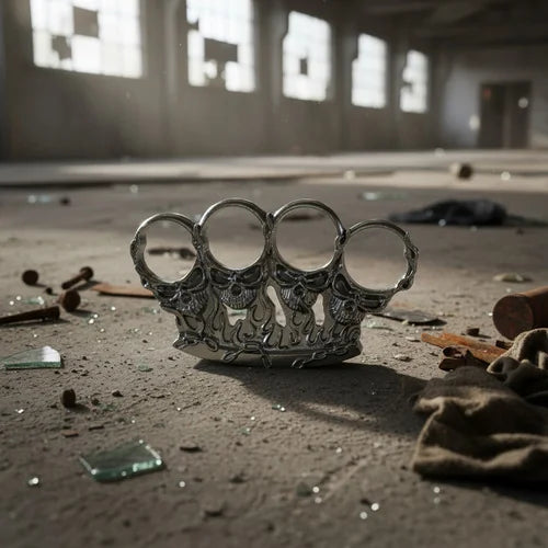 Manopla Calavera Plateada