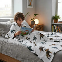 Manta Suave y Acogedora de Dinosaurios para Niñ@s 127 x 152 cm