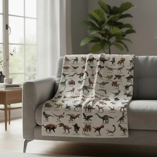 Manta Suave y Acogedora de Dinosaurios para Niñ@s 127 x 152 cm