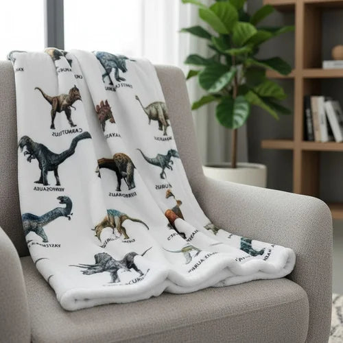 Manta Suave y Acogedora de Dinosaurios para Niñ@s 127 x 152 cm