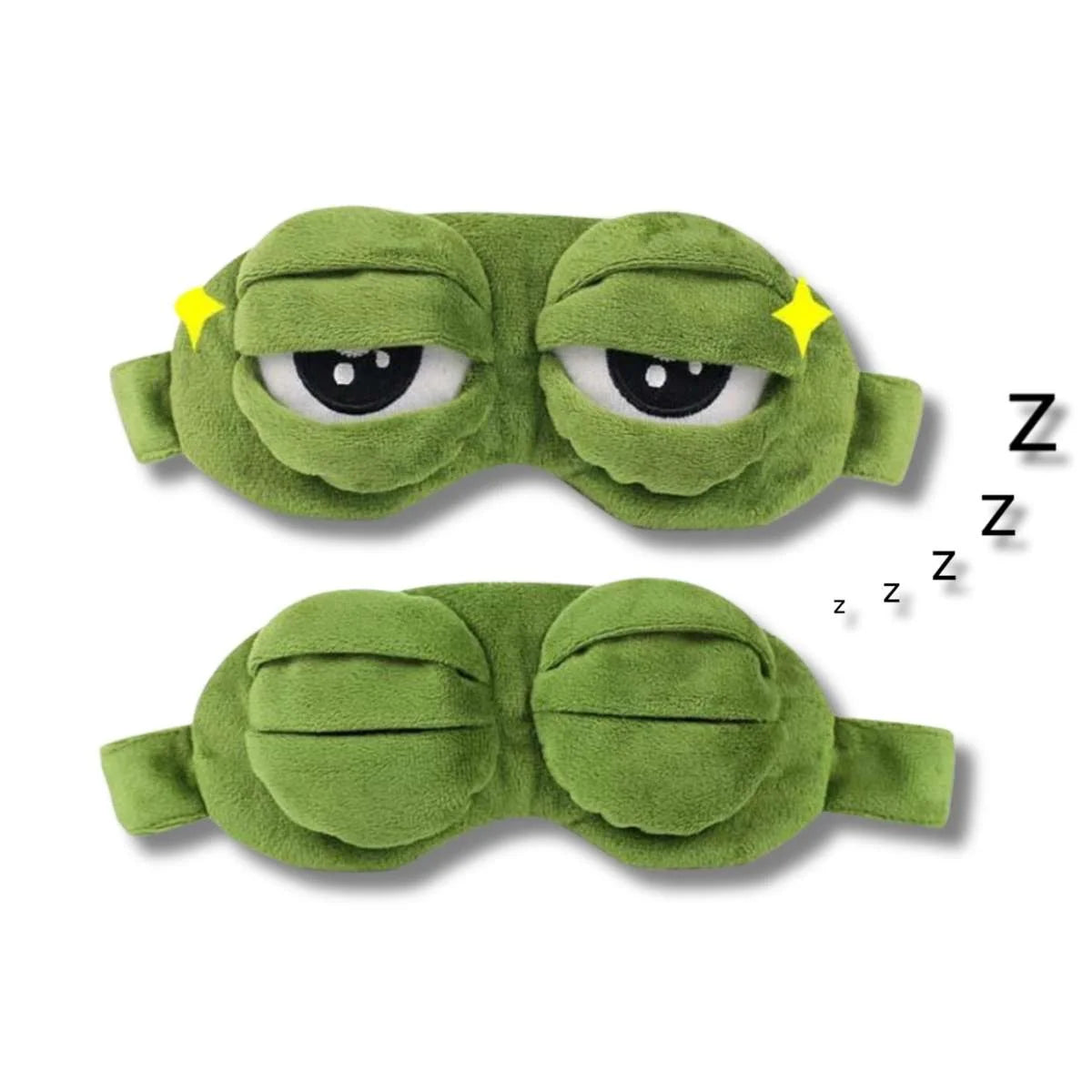 Máscara Sapo de Felpa Suave para Dormir
