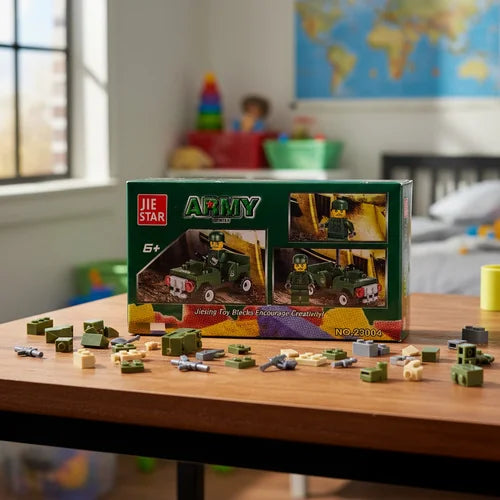 Mini Jeep Serie Ejército Tipo Lego