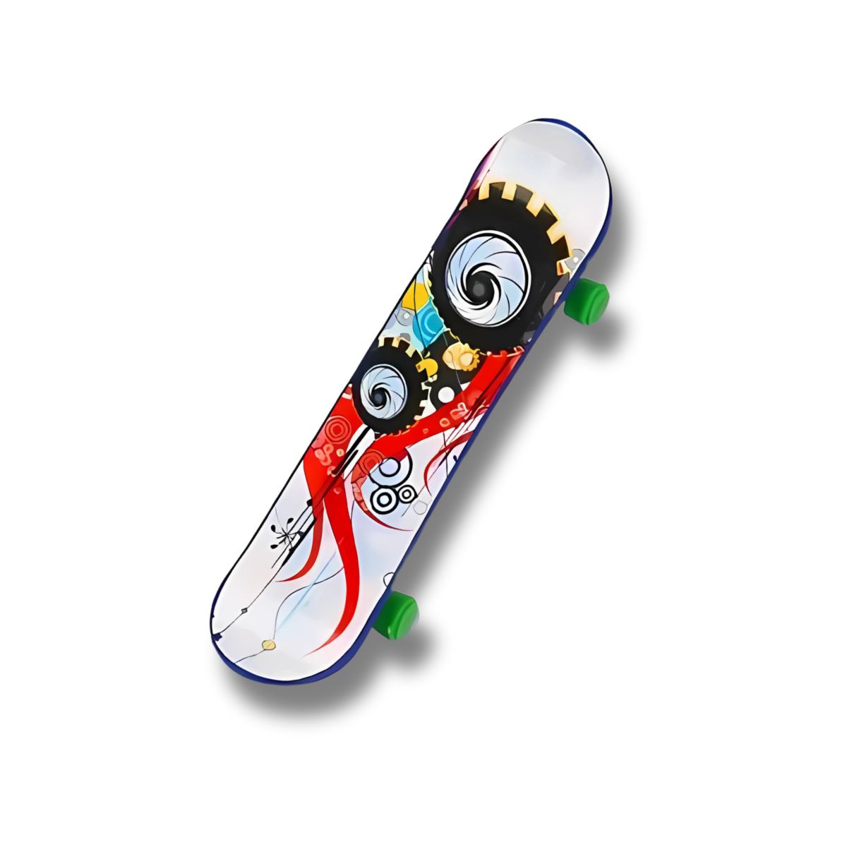 Mini patineta con engranajes del futuro en diseño mecánico abstracto