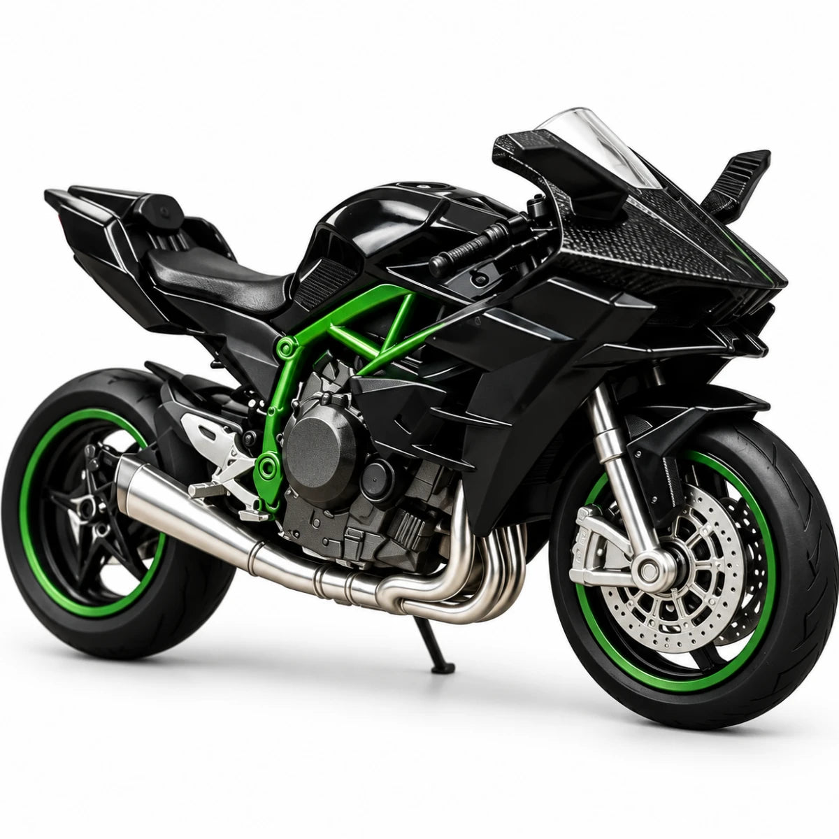Miniatura Motocicleta Deportiva Negra Escala 1/18