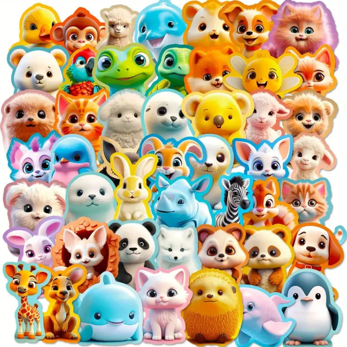 Pack x 5 Stickers Animales Tiernos