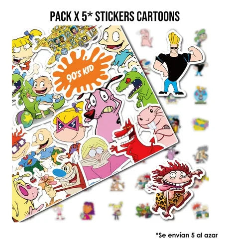 Pack x 5 Stickers Cartoons
