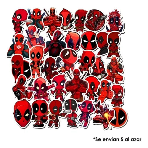 Pack x 5 Stickers DeadPool