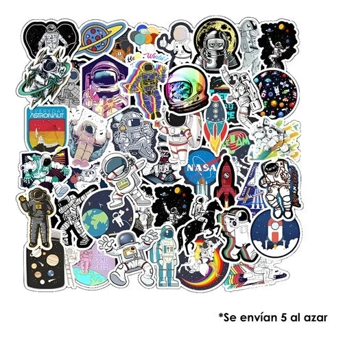 Pack x 5 Stickers Espacio