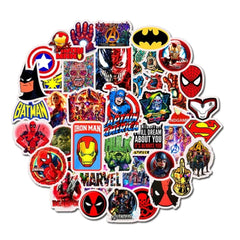 Pack x 5 Stickers Marvel y DC