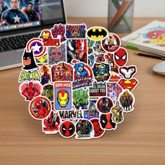 Pack x 5 Stickers Marvel y DC