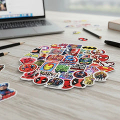 Pack x 5 Stickers Marvel y DC