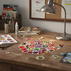 Pack x 5 Stickers Marvel y DC