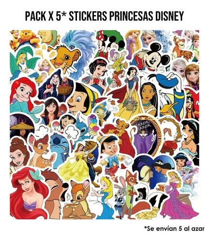 Pack x 5 Stickers Princesas Disney