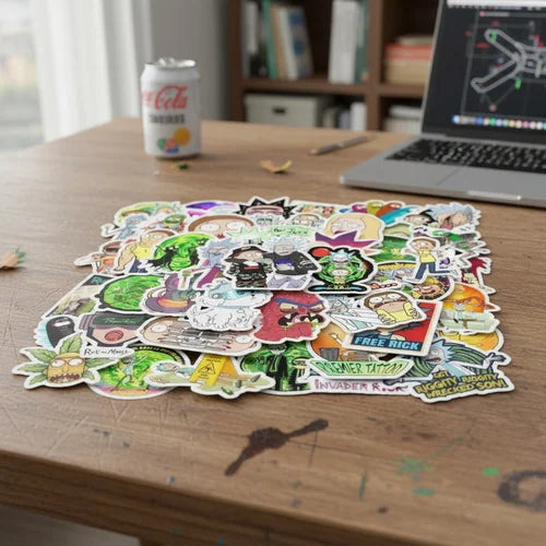 Pack x 5 Stickers Rick And Morty